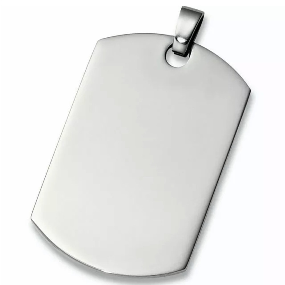 ENGRAVABLE Stainless Steel Dog Tag Pendant